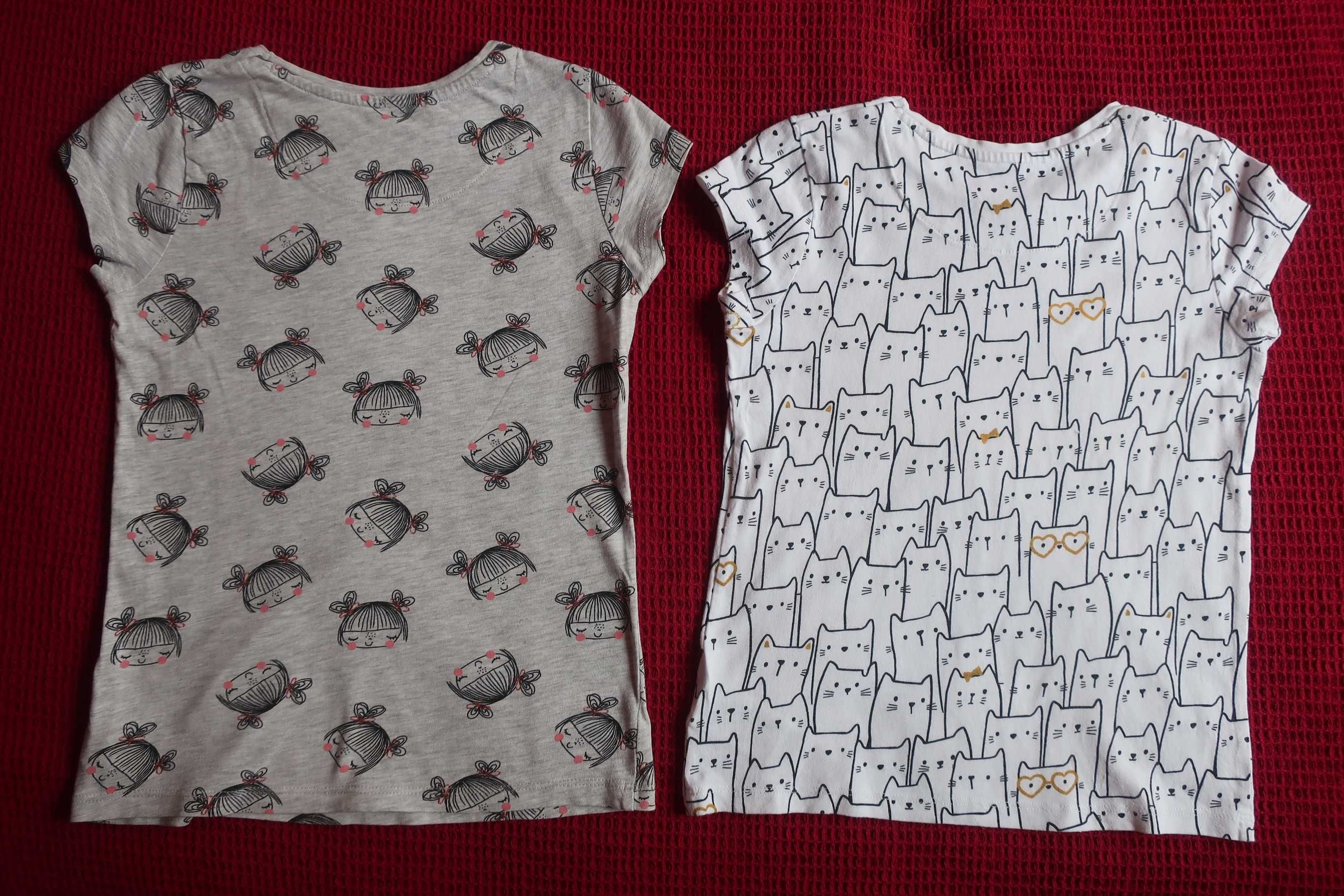 Mothercare,2 tricou pisici,matbbc.calitativ,6-7/7-8 ani,impecabile