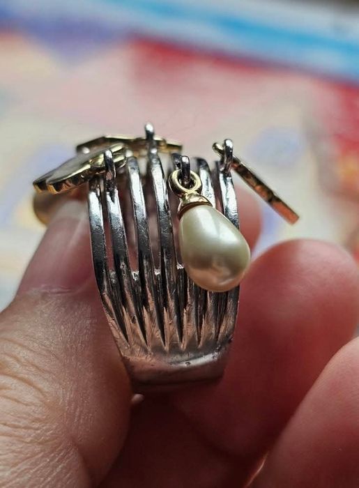 Марков сребърен пръстен с талисмани