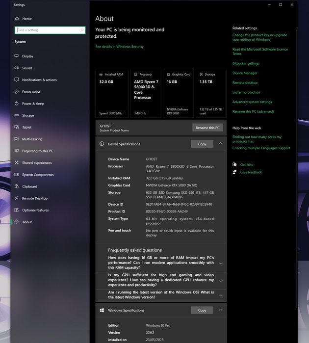 PC Gaming 4K RTX 5080