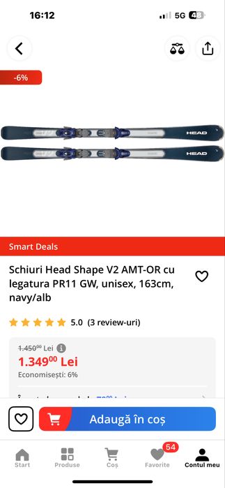 Ski Head V2 163 cm + Bete 125 cm