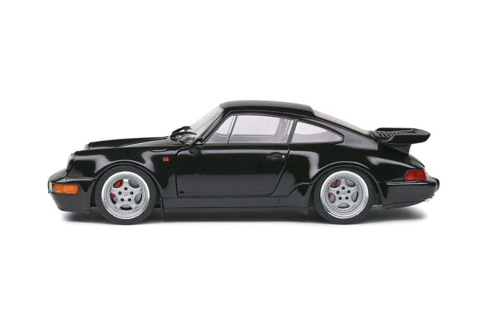 Macheta auto Porsche 911 (964) Turbo 3.6 Black (1993) 1:18 Solido