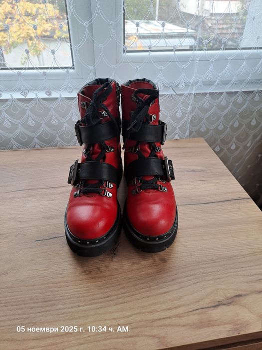 Дамски боти естествена кожа български ,размер 38 номер