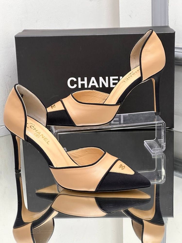 Pantofi-sandale-Balerini Chanel colecția noua Piele naturală 100%