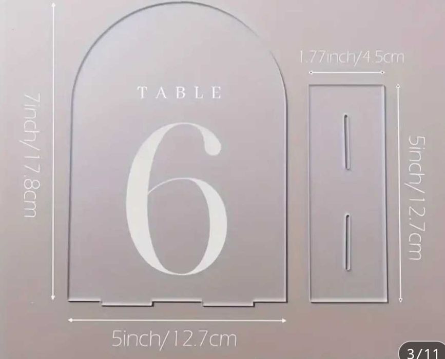 Табели за маси с номера и табели за разпределение по маси