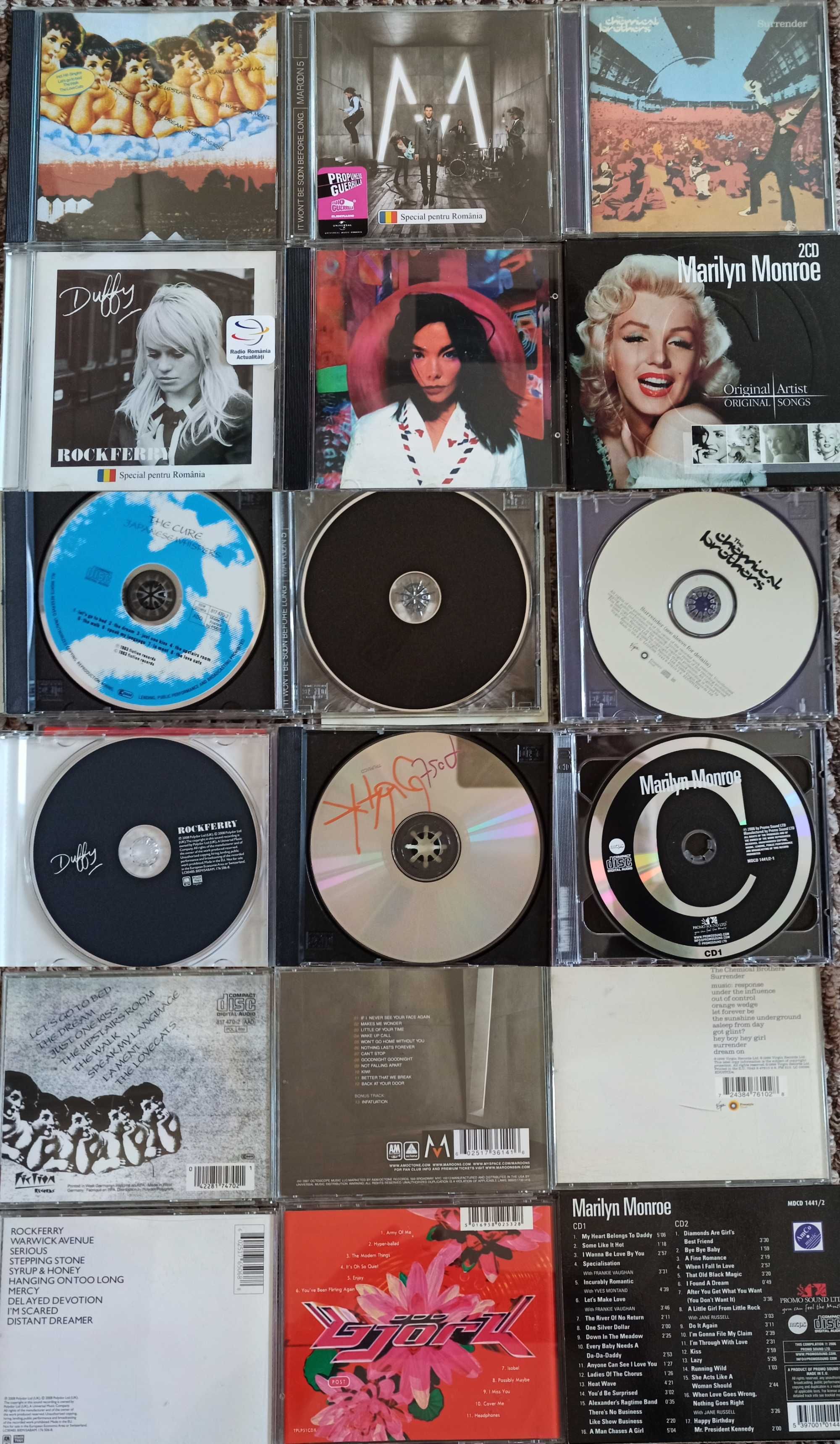CD + Booklet, JAZZ, Pop, Rock, Clasică, U2, Bjork, The Cure, DUFFY