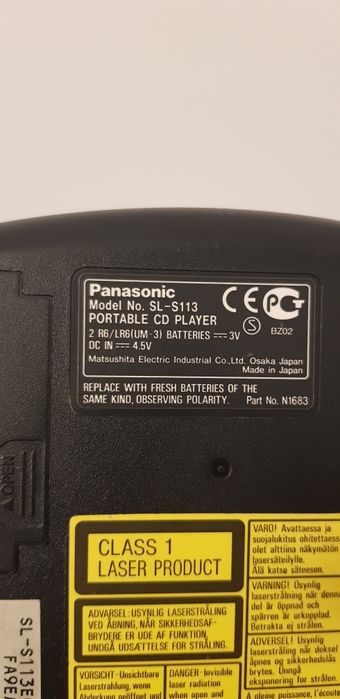 Panasonic Cd player SL-S113 Made in Japan