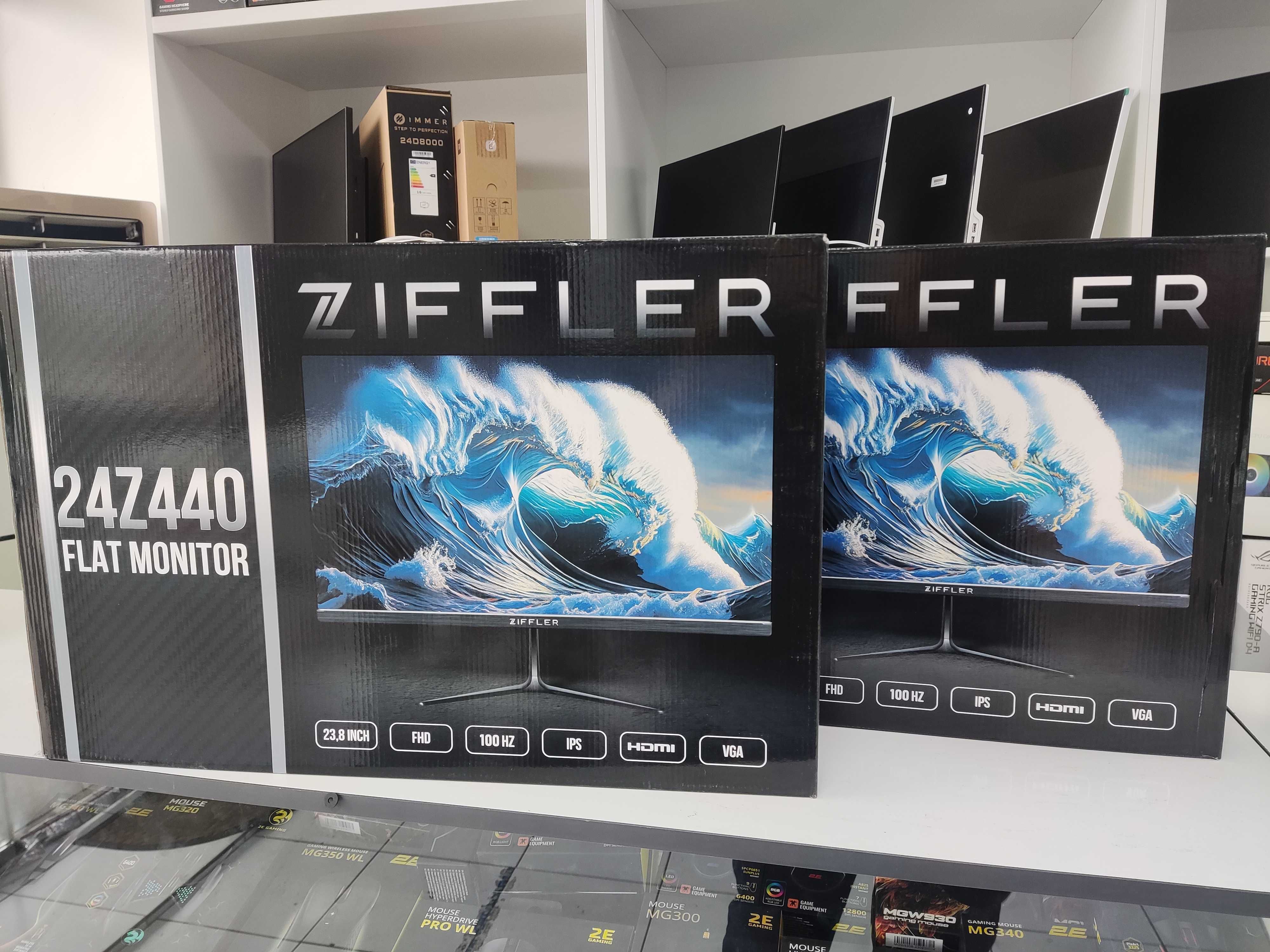 Монитор 24" Ziffler IPS LED (VGA+HDMI), 100Hz 1920x1080 FullHD НОВЫЙ