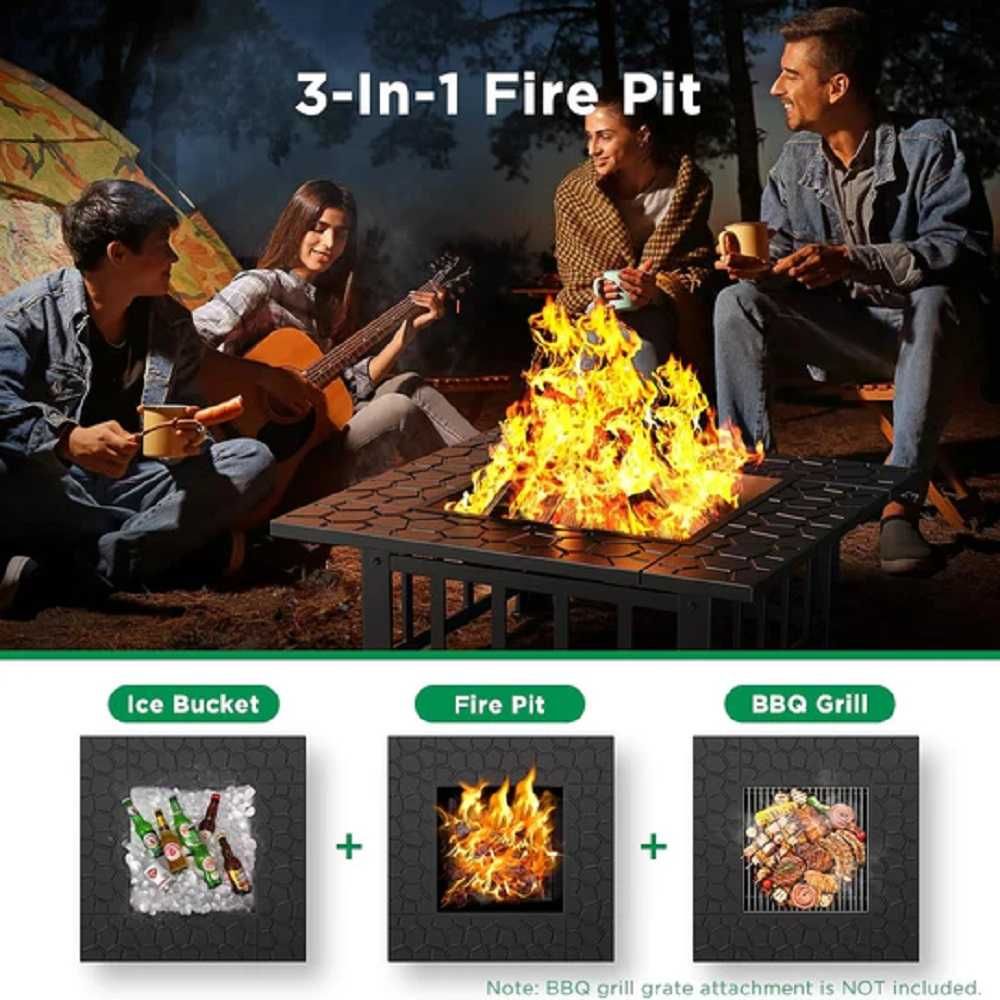 FIRE PIT 3в1 барбекю, камина, ледарка