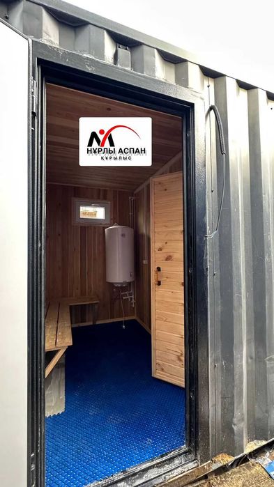 Мобильная баня из контейнера