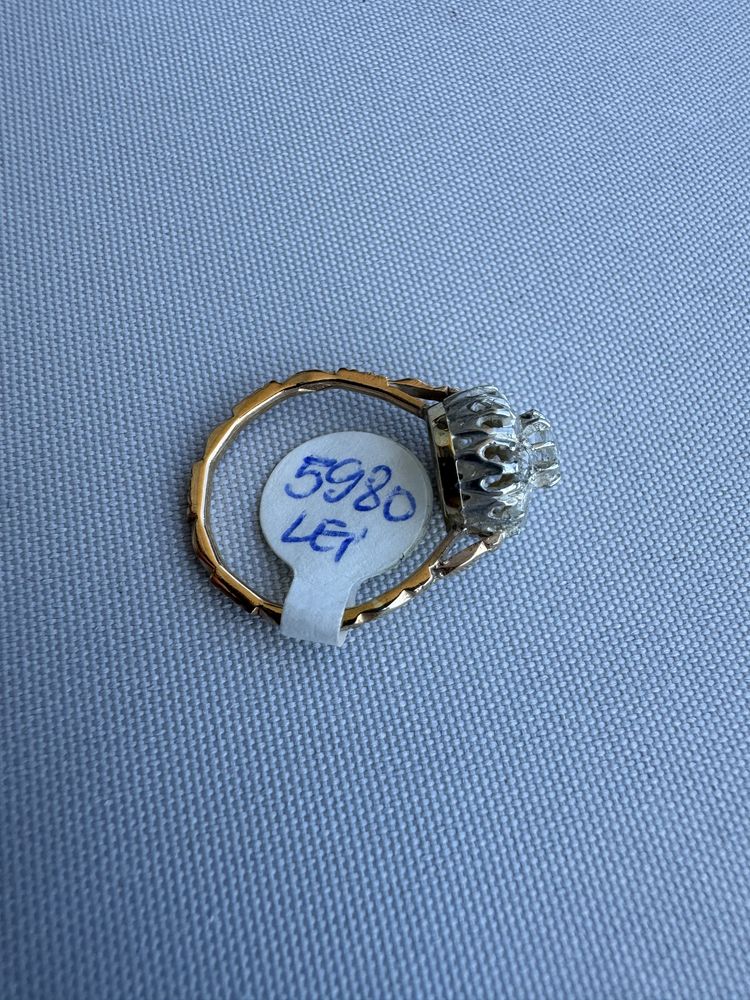 Inel aur si diamante