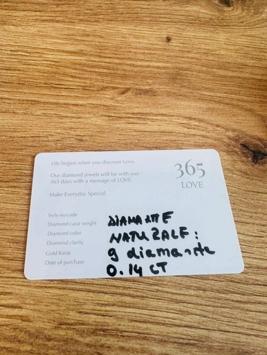 Pandantiv aur alb cu diamante