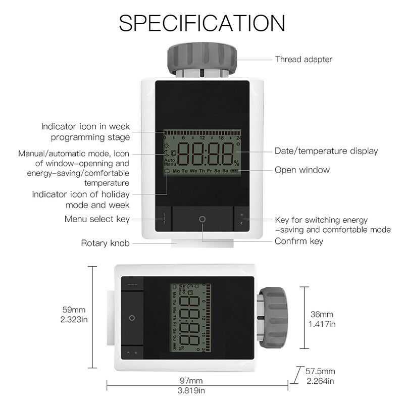 AWOW Tuya ZigBee 3.0 Smart  Thermostat  Radiator - PREȚ BOMBA!!!