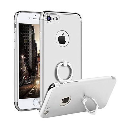 Husa pentru Apple iPhone 8, GloMax 3in1 Ring PerfectFit, Silver
