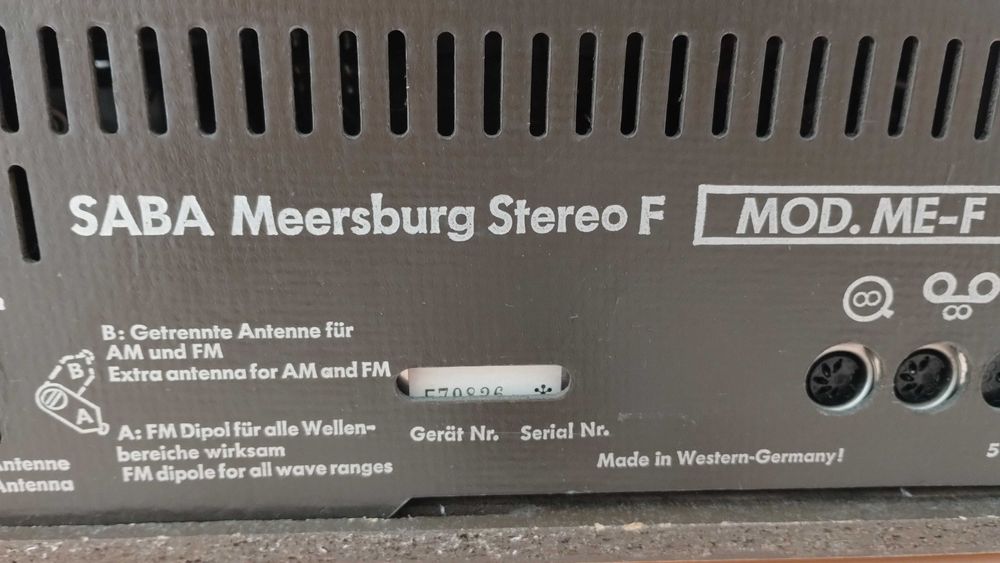 accesorii audio hi fi amplituner Saba Meersburg stereo