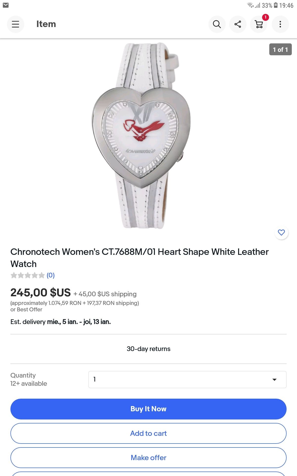 Ceas Chronotech Love special edițion colecție vintage