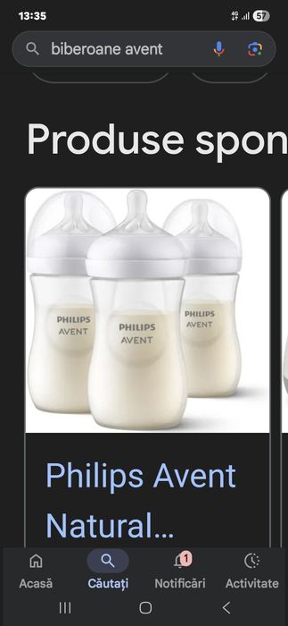 Biberoane avent sticla