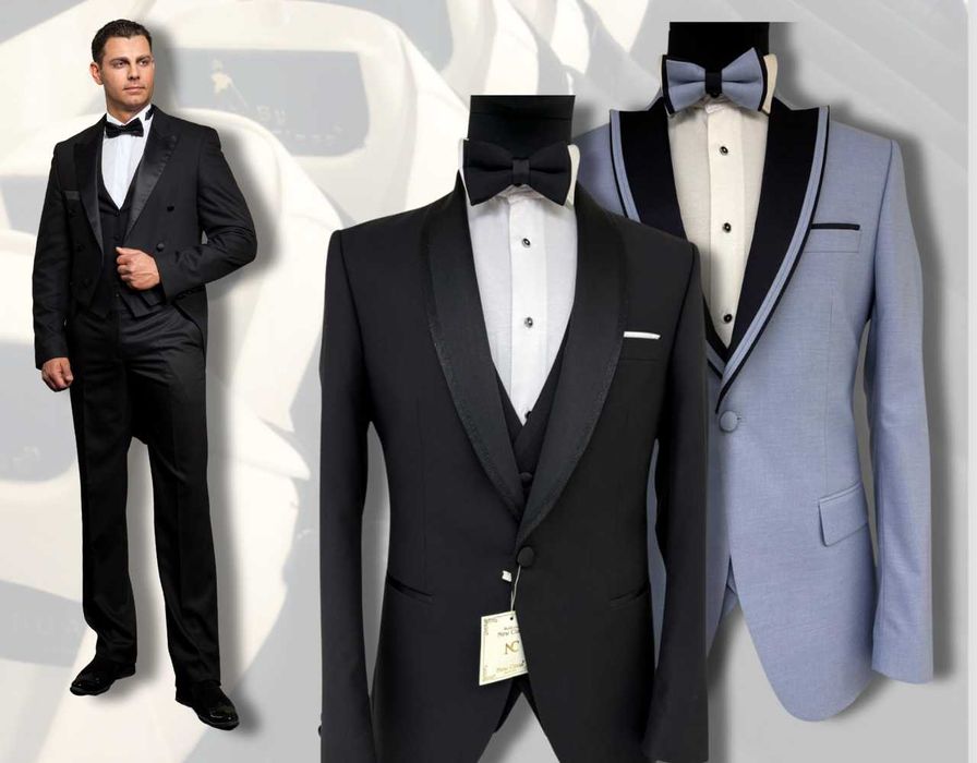 Мъжки официални костюми, фракове и смокинги под наем