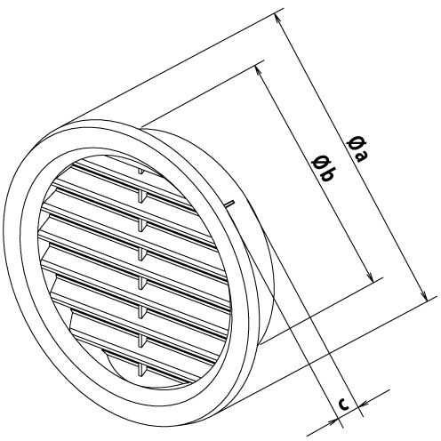 Вентилационна решетка с мрежа - кръгла