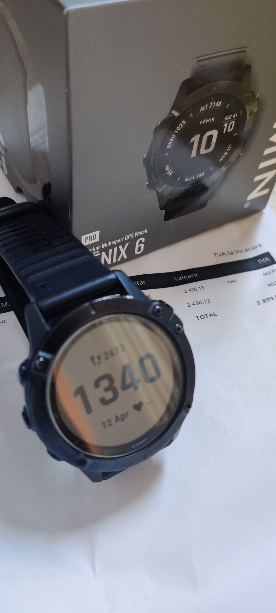 Ceas Garmin Fenix 6 PRO, cutie si FACTURA achiziție