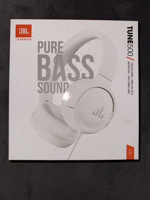 Casti Audio On Ear JBL Tune 500, Cu fir, Alb