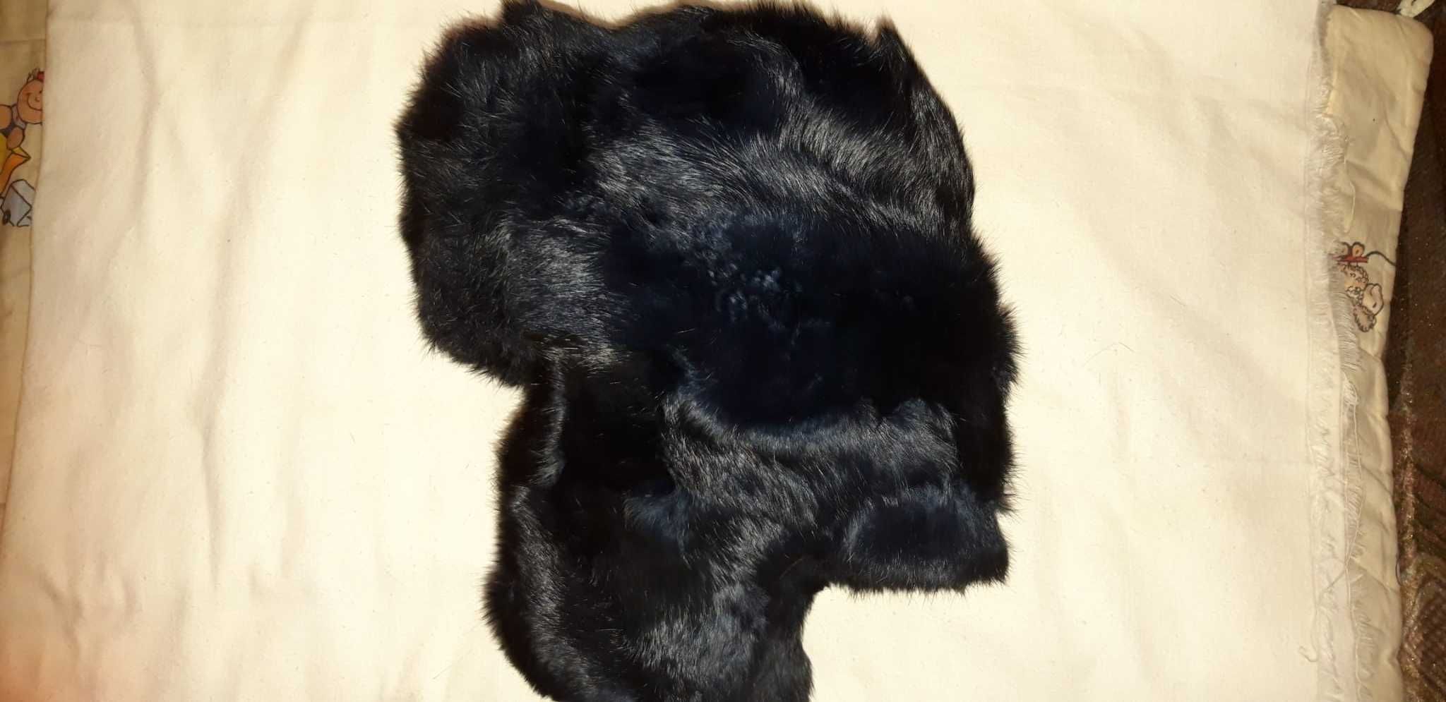 Căciulă ruseasca unisex din blana naturală iepure