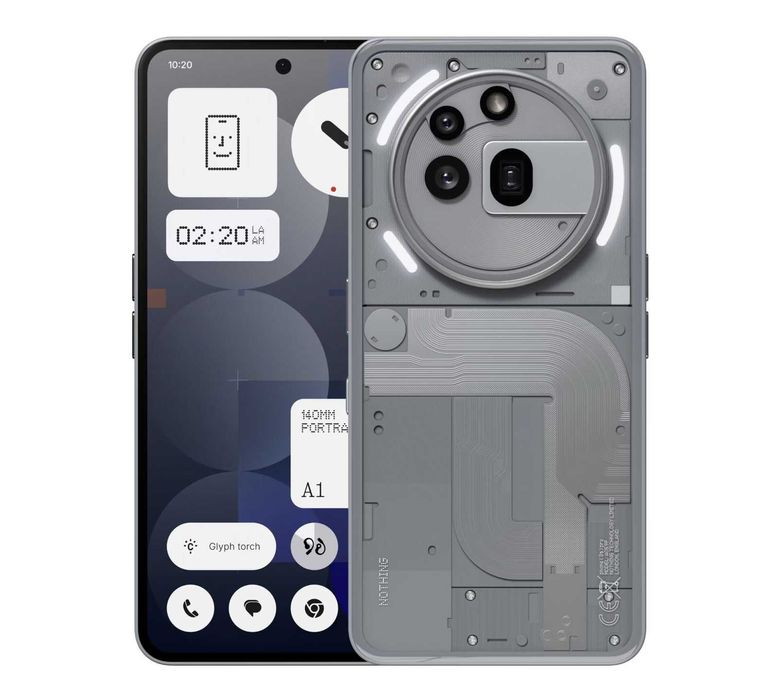 Telefon mobil Nothing Phone (3a) Pro, 256GB, 12GB RAM, 5G, Grey