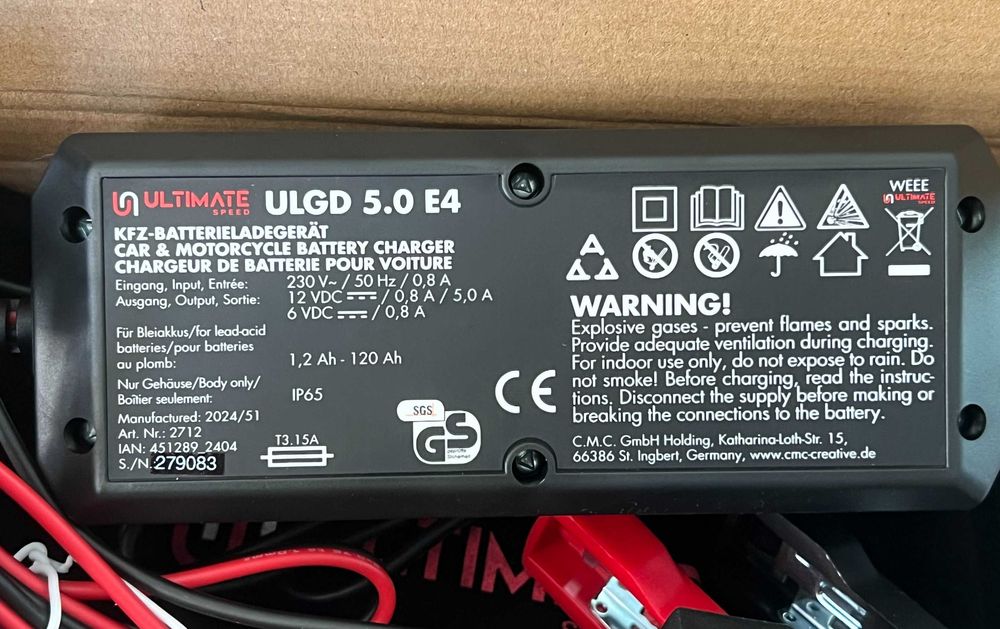 Incarcator baterie auto ULGD 5.0 E4 Ultimate Speed 6 V sau 12 V  - nou