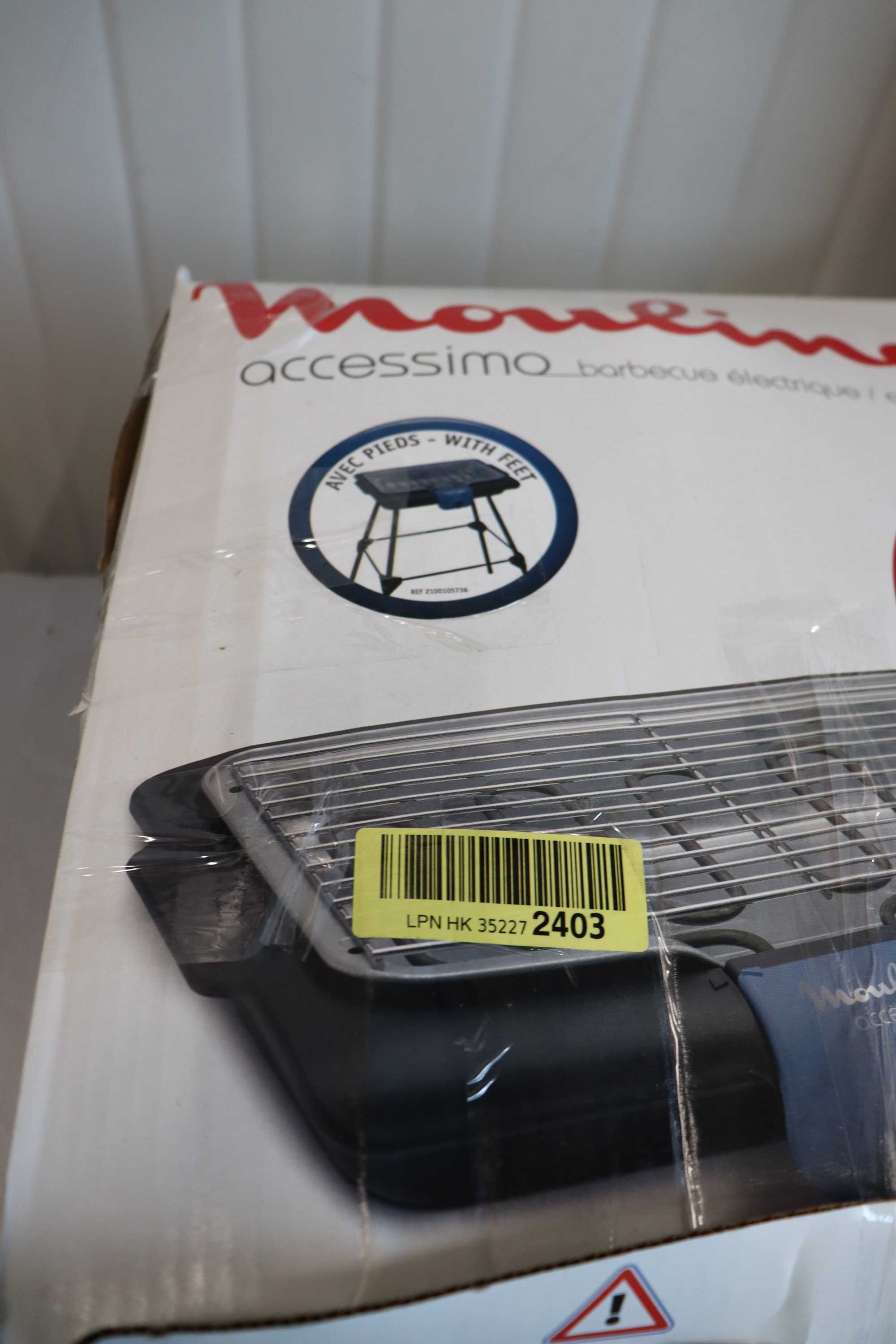 Moulinex Accessimo Електрическо настолно барбекю с крака, скара 2100W