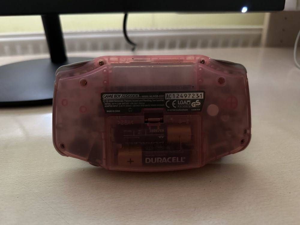 Nintendo Gameboy Advance clear pink