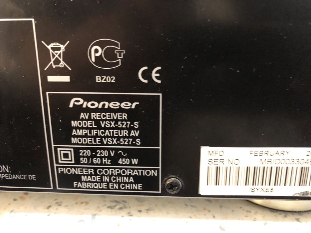 Pioneer VSX-527 resiver