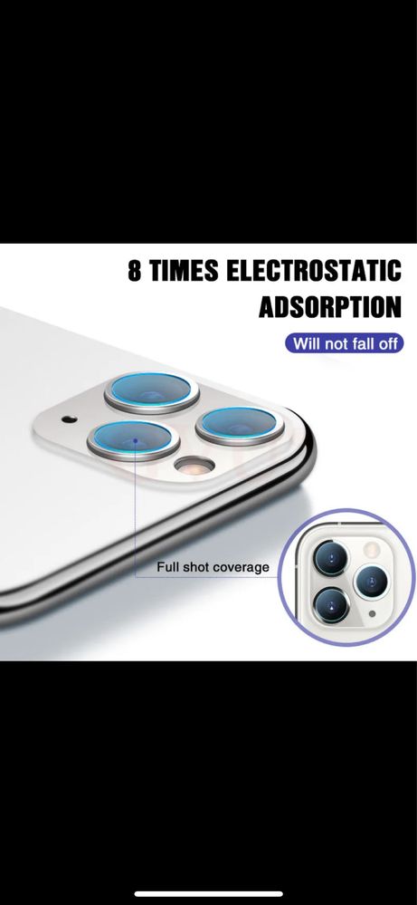Iphone стъклен протектор +протектор за кемерите (всички модели)