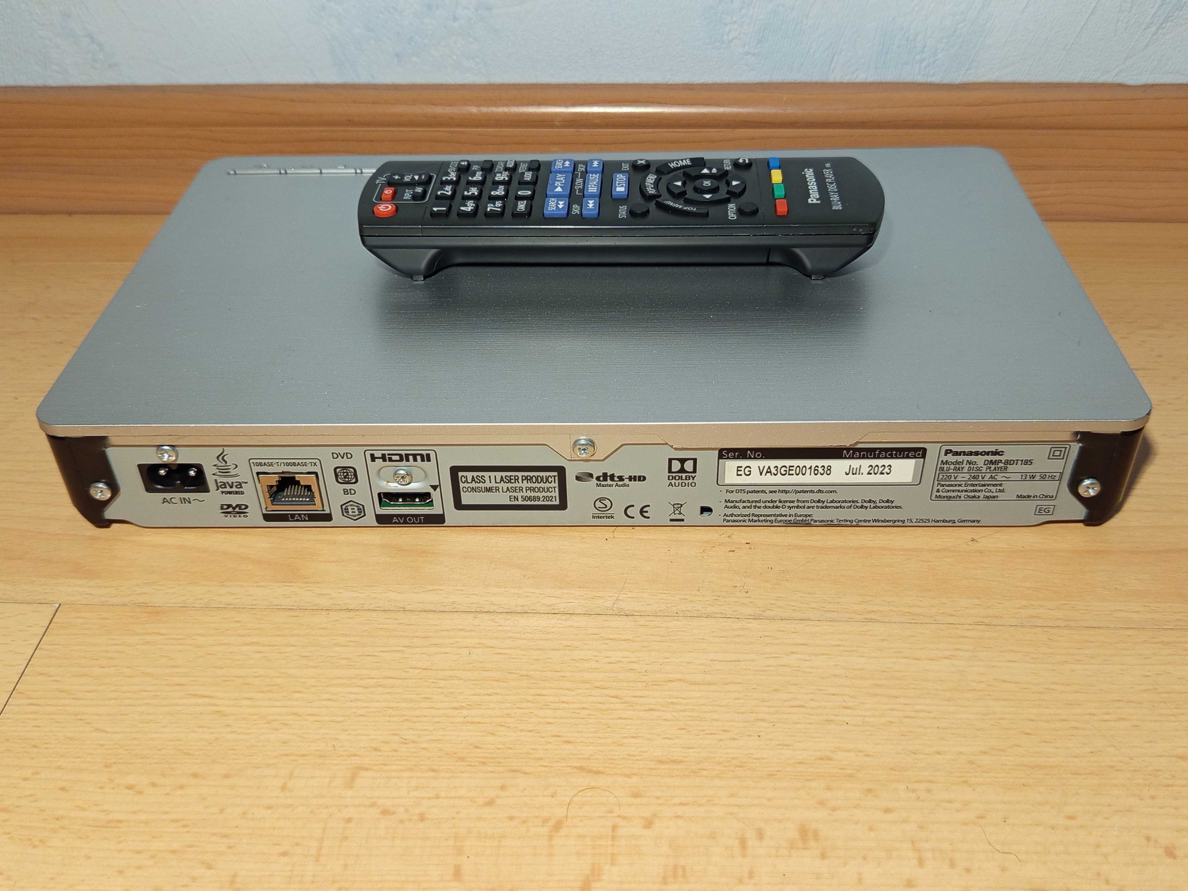 Bluray плейър Panasonic DMP-BDT185