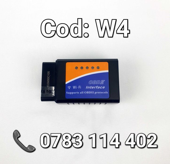 Interfata-Diagnoza Auto-IOS Sau Android-ELM327-Tester Portabil-Wifi-W4