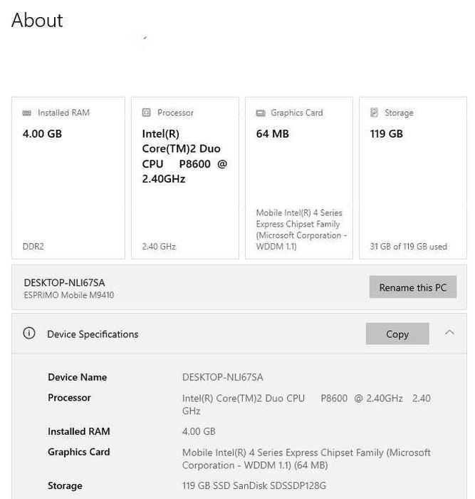 Лаптоп Fujitsu Esprimo M118D