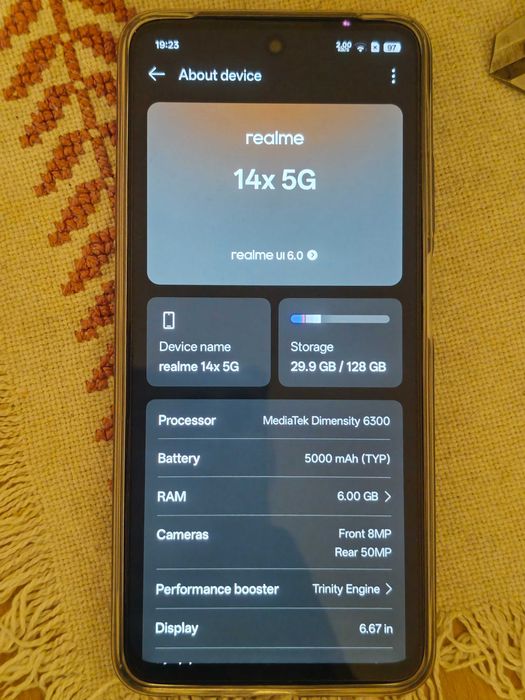 Realme 14x Нов с бонус стъклени протектори