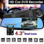 Дисплей 4.3" 16:9 LCD DVR РЕГИСТРАТОР ОГЛЕДАЛО с две камери