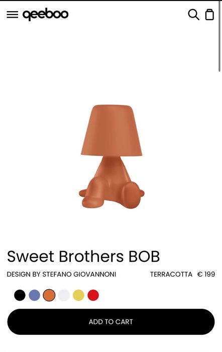 Qeeboo настолна лампа дете sweet brothers bob