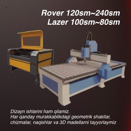 Lazer Rover usluga xizmati va dizayn xizmati reklama ishlari