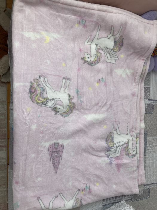 Двойно одеяло на еднорози, размер 150х220