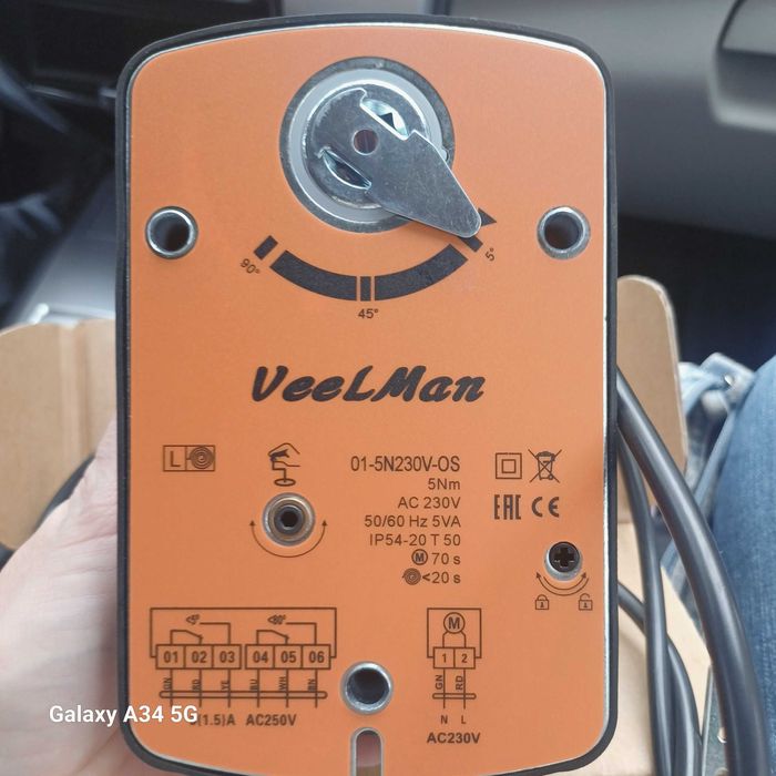 Сервопривод воздушной заслонки, электропривод клапана.