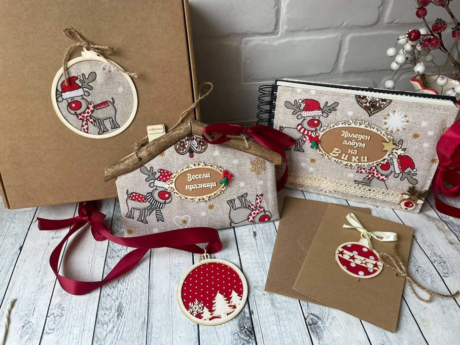 Коледен комплект с албум,ръчноизработен, 3 варианта