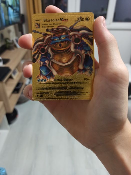 Pokemon Blastoise VMAX Gigamax Метална карта