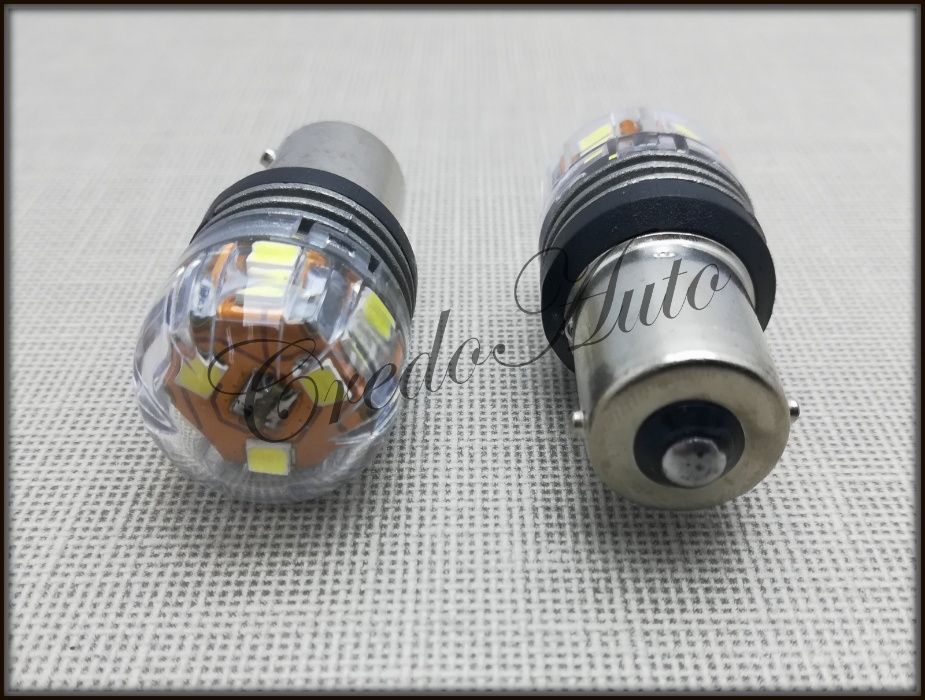 Ново!12W Мощни 15 SMD крушки за стоп или габарит с цокъл P21W