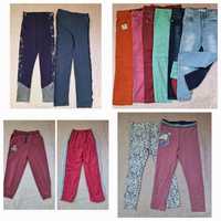 Pantaloni 110-116 ploaie trening, blugi, gradi, colanti subtiri, grosi