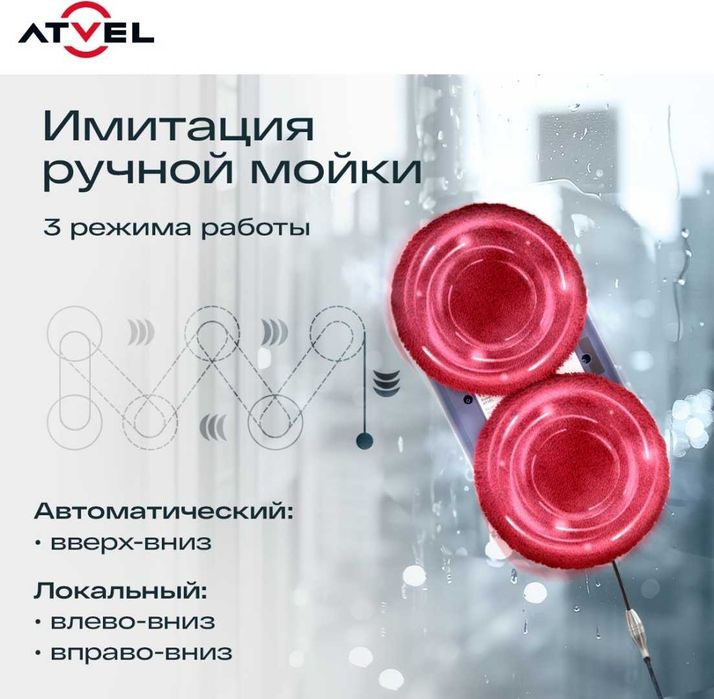 Робот для мытья окон Atvel Zorro Z6 Spray, стеклоочиститель