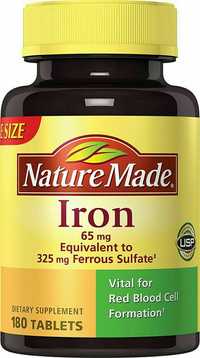 Железо 65 мг Nature Made 180 шт USA
Nature Made, Iron, 65 mg, 180 Tabl