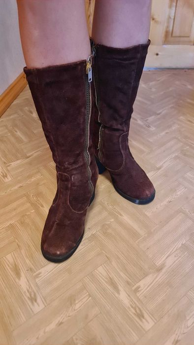 Продам сапоги женские зимние замшевые, новые