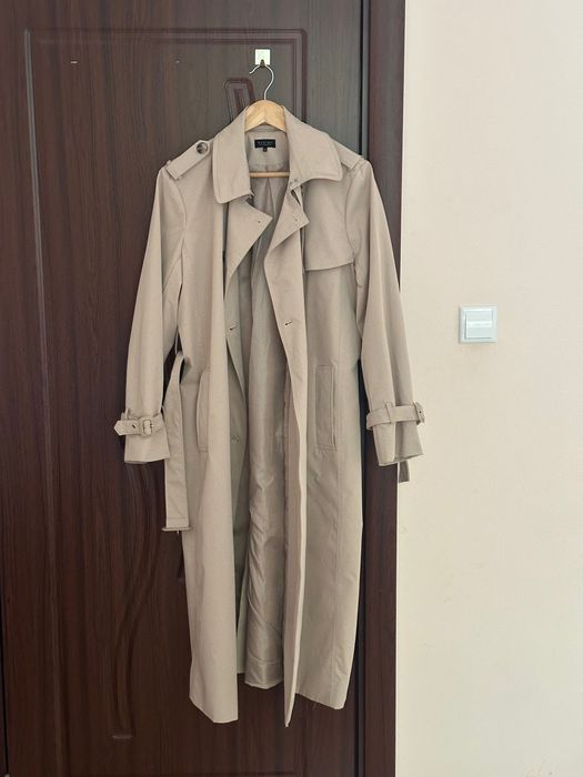 Бежов памучен тренч Zarina