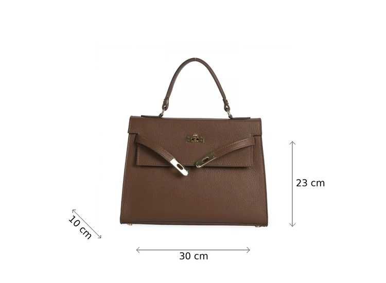 VERA "Kesperada" - Италианска Чанта от естествена кожа, кафяв цвят