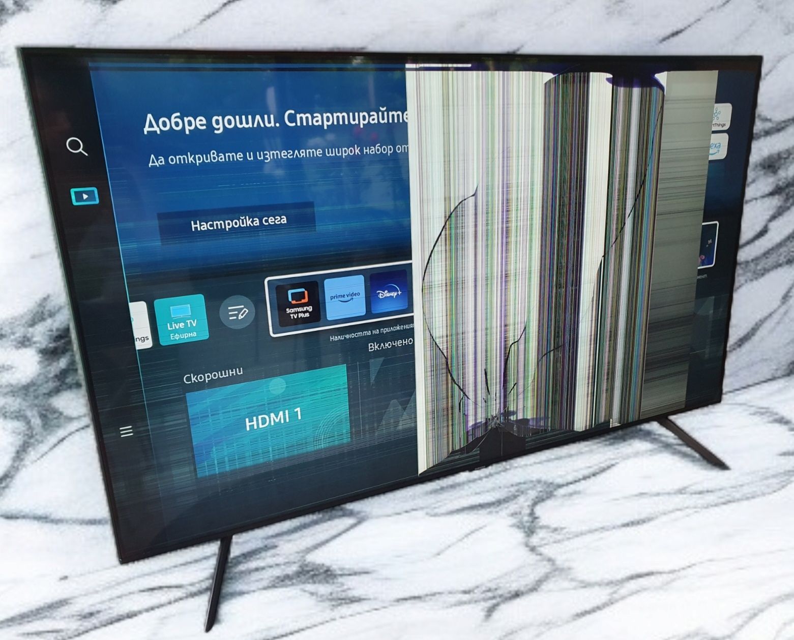 Телевизор - Samsung "55 ИНЧА" SMART !  ЗА ЧАСТИ !